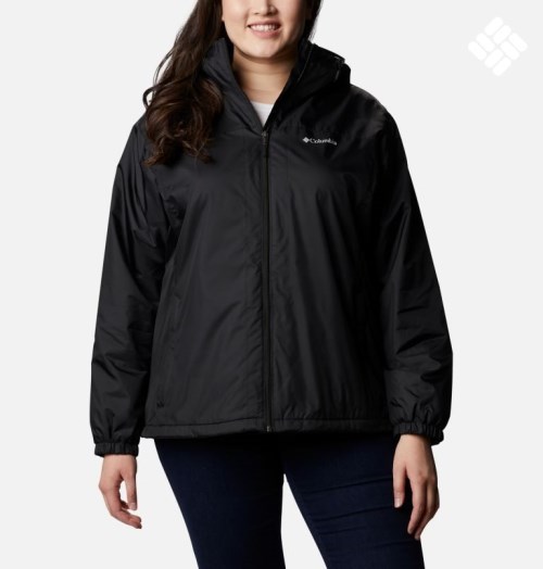 Women's Columbia Switchback Sherpa Lined Jackets Black | Plus Size CA-Q80C1